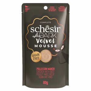 SCHESIR After Dark Velvet Mousse kapsička pro kočky kuře a hovězí 80 g obraz