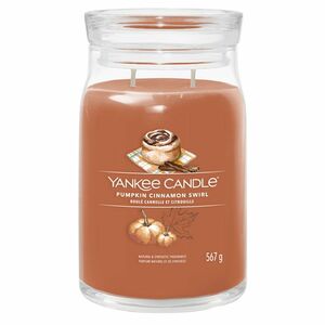 YANKEE CANDLE Signature 2 knoty Pumpkin Cinnamon Swirl sklo 567 g obraz