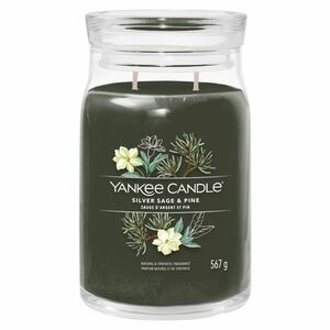 YANKEE CANDLE Signature Vonná svíčka velká 2 knoty Silver Sage & Pine 567 g obraz