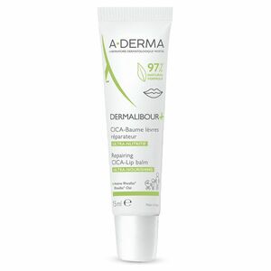 A-DERMA Dermalibour+ Reparační CICA-balzám na popraskané a podrážděné rty 15 ml obraz