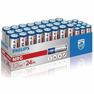 PHILIPS LR036G36W/10 Power Alkaline mikrotužkové a tužkové baterie 36 kusů obraz