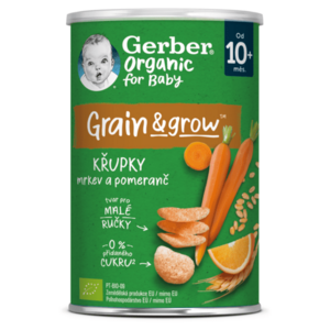 GERBER Křupky s mrkví a pomerančem BIO 35 g 10m+ obraz