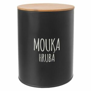 ORION Dóza Mouka hrubá plech / bambus Black 1 kus obraz