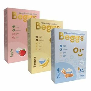 BEGGS Mix kaší s plnotučným mlékem 3 x 200 g obraz