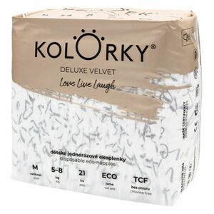 KOLORKY DELUXE VELVET Jednorázové EKO plenky se sametovým povrchem M (5-8 kg) 21 kusů obraz