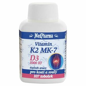 MEDPHARMA Vitamin K2 MK7 + D3 1000 IU 107 tobolek obraz