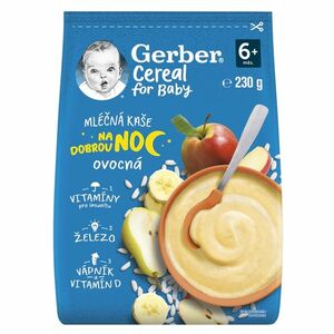 GERBER Cereal mléčná kaše ovocná na dobrou noc 6m+ 230 g obraz