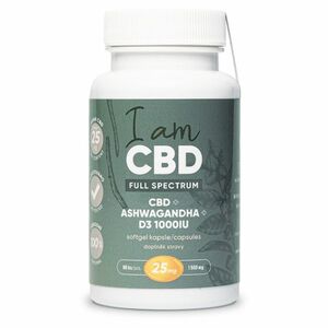 I AM CBD Full spectrum CBD 1 500 mg + vitamín D3 + ashwagandha 60 kapslí obraz