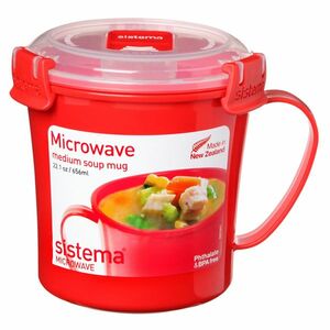 SISTEMA Microwave Hrnek na polévku červený 656 ml obraz