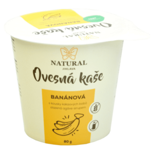 NATURAL JIHLAVA Ovesná kaše banánová bez lepku natural 80 g obraz