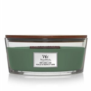 WOODWICK Vonná svíčka loď Mint Leaves & Oak 453, 6 g obraz