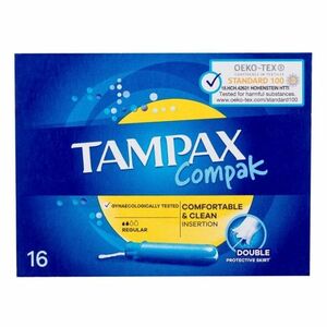 TAMPAX Compak Regular Tampony s aplikátorem 16 kusů obraz