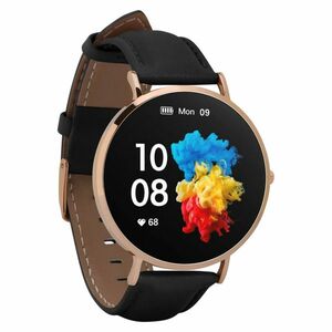 GARETT ELECTRONICS Smartwatch Verona zlatá černý řemínek chytré hodinky obraz