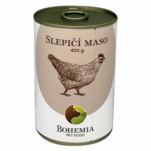 BOHEMIA PET FOOD Konzerva slepičí maso ve vlastní šťávě pro psy 400 g obraz