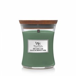 WOODWICK Vonná svíčka váza střední Mint Leaves & Oak 275 g obraz