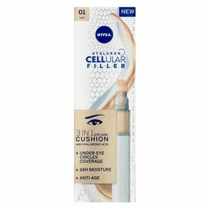 NIVEA Hyaluron Cellular Filler Cushion Tónovací oční krém v houbičce 3 v 1 01 světlý odstín 4 ml obraz