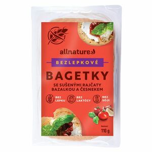 ALLNATURE Bezlepkové bagetky se sušenými rajčaty, bazalkou a česnekem 110 g obraz