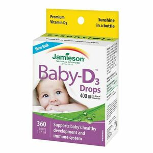 Jamieson Baby-D3 Vitamín D3 400 IU kapky 11, 7 ml obraz