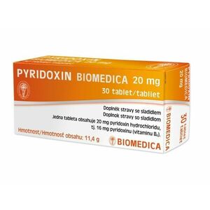 Biomedica Pyridoxin 20 mg 30 tablet obraz