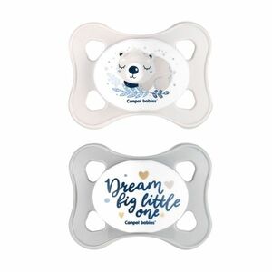 Canpol babies Set symetrických silikonových MINI dudlíků 0-2m SLEEPY KOALA 2 ks šedý obraz