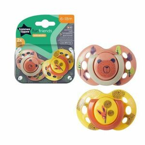 Tommee Tippee Šidítko C2N silikon Fun 6-18m 2 ks obraz