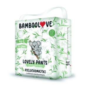 Bamboolove Plenkové kalhotky jednorázové Bambus vel. L 9-14 kg 17 ks obraz