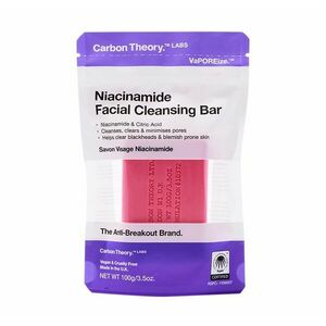 Carbon Theory Niacinamide Facial Cleansing Bar čisticí mýdlo 100 g pink obraz