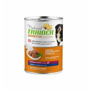 Natural Trainer No gluten med/maxi vepřové konzerva 400 g obraz