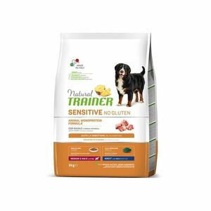 Natural Trainer No gluten medium/maxi vepřové granule 3 kg obraz