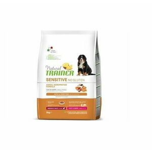 Natural Trainer No gluten puppy&junior medium/maxi losos granule 3 kg obraz