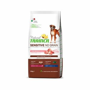 Natural Trainer No grain medium/maxi vepřové granule 12 kg obraz