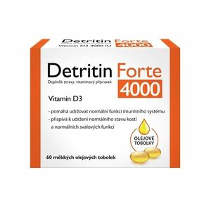 Detritin Forte Vitamin D3 4000 IU 60 měkkých tobolek obraz