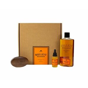 Pan Drwal Bulleit Bourbon Grooming olej na vousy 30 ml + sprchový gel 400 ml + kartáč na vousy dárková sada obraz