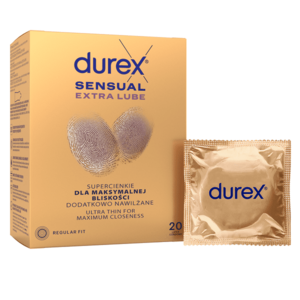 Durex Kondomy Sensual Extra Lube 20 ks obraz