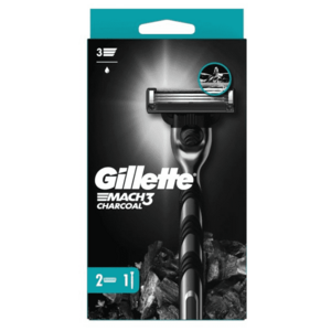 Gillette Holicí strojek Mach3 Charcoal + 2 hlavice obraz