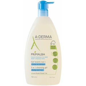 A-DERMA Čisticí gel pro miminka 2v1 Primalba (2in1 Cleansing Gel) 750 ml obraz