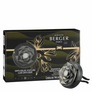 Maison Berger Paris Difuzér do auta Kali černý s náplní Velkolepá vanilka Vanilla Magnificence (Car Diffuser) obraz