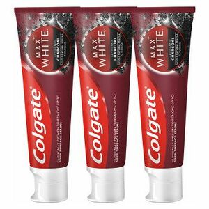 Colgate Bělicí zubní pasta s aktivním uhlím Max White Charcoal Trio 3 x 75 ml obraz