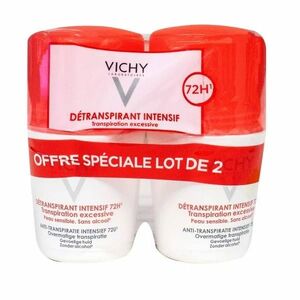 Vichy Sada kuličkových antiperspirantů proti nadměrnému pocení (Détranspirant Intensif 72h) 2 x 50 ml obraz