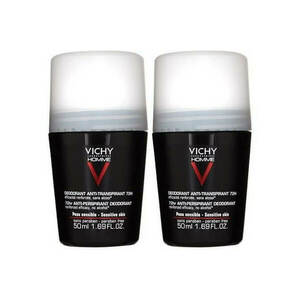 Vichy Sada kuličkových deodorantů pro citlivou pokožku Homme 72H (Deodorant Anti-Transpirant) 2 x 50 ml obraz