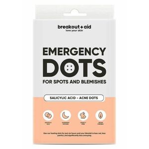 Breakout+aid Náplasti na akné s kyselinou salicylovou Emergency Dots 72 ks obraz