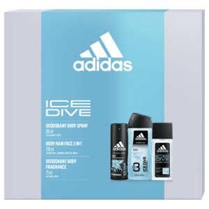 Adidas Ice Dive - deodorant s rozprašovačem 75 ml + sprchový gel 250 ml + deodorant ve spreji 150 ml obraz