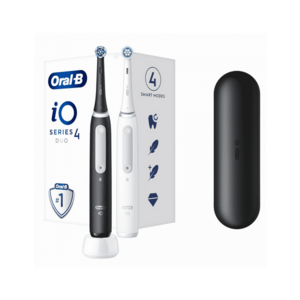 Oral B Elektrický zubní kartáček iO Series 4 Matt Black + Quite White Duo Pack 2 ks obraz