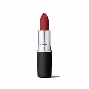 MAC Cosmetics Matná vyživující rtěnka Powder Kiss (Lipstick) 3 g Ruby New obraz