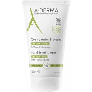 A-DERMA Krém na ruce a nehty s kyselinou hyaluronovou (Hydrating Hand & Nail Cream) 50 ml obraz