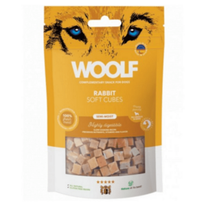 WOOLF Pamlsky pro psy soft cubes králík 100 g obraz