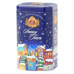 BASILUR Old town snowy town blue černý sypaný čaj v plechu 75 g obraz