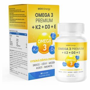 MOVIT ENERGY Omega 3 premium + K2 + D3 + E 90 tobolek obraz