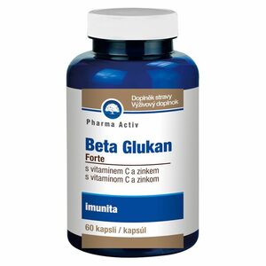 PHARMA ACTIV Beta Glukan forte Vitamín C a Zinek 60 kapslí obraz