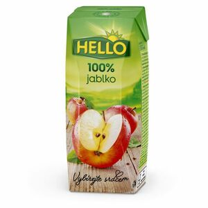 HELLO 100% Jablečná šťáva 250 ml x 18 kusů obraz